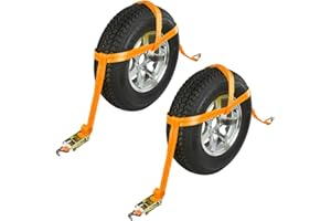 Noryb 2x Over Wheel Ratchet Strap Recovery Trailer Car Van Truck Vehicle Tie Down