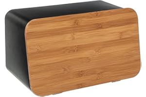 5 FIVE SIMPLY SMART Five - Boîte à pain avec planche à découper - Noir