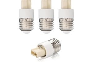 I-SHUNFA Adaptateur convertisseur E27 vers G9,AC 220V E27 vers G9 douille de lampe,filetage E27 vers douille G9 pour ampoules LED,halogène,économie d'énergie,pack de 4