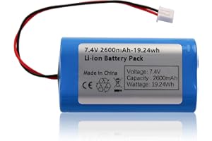 HOSIFIY 7,4 V 2600 mAh akumulator litowo-jonowy do ponownego ładowania z przyłączem XH2.54