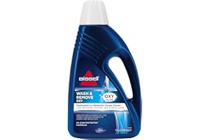 BISSELL Wash & Remove Deep Clean + Oxy, Carpet Stain Remover, Carpet Cleaner Solution, Upholstery Shampoo for Use with All Leading Upright Carpet Washers, 1.5L, 1265E
