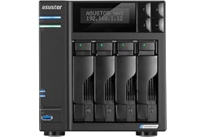 Asustor Lockerstor 4 AS6604T - 4 Bay NAS, Quad-Core 2.0GHz CPU, 2 2.5GbE Ports, 4GB RAM DDR4, 2 M.2 SSD Slots Network Attached Storage (Diskless)