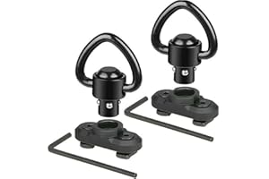 ANBOO 2 x Gewehrriemen Schnellverschluss für Mlok Rail, Sling Mount Adapter ACEXIER, Sling Swivel, Sling Swivel Stud Mount Adapter für Rail Quick Release QD Sling Swivel Mount Adapter