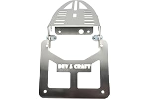 GENERICO Portatarga 50 CC Fantic HM Valenti Ecc Pieghevole Moto Enduro Motard (Senza Verniciatura)