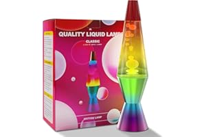 KIKILIVE Luce a arcobaleno e luci a flusso di fluidi, luci per lo stress da 14,5 pollici, lampadina a risparmio energetico da 25W, connettore disponibile, arte cinetica per rilassarsi/ufficio/regalo