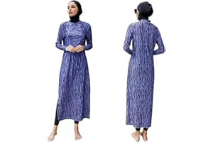 IBTOM CASTLE Modest Swimwear Muslim Swimming Costume for Women Full Coverage Long Floral Print Islamic Hijab Burkini 3pcs Set Ladies Beachwear Surfing Diving Suit Outfit