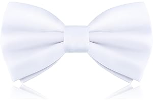PROUSKY Pre-Tied Bow Tie for Men, Tux Bowtie Adjustable Formal Neck Bowtie Satin Bow Tie for Party Wedding