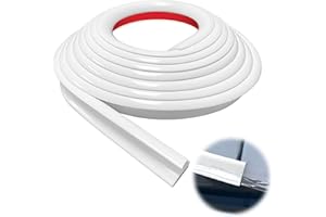 Hengrongshen Canalones de Lluvia Blanco 5 Metros Canalones de PVC Autoadhesiva para Lluvia en Autocaravanas Redirección de Lluvia en Techos y Puertas