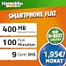 Produktbild klarmobil Smartphone Flat S mit 400 MB Internet Flat max. 21 MBit/s, 100 Frei-Minuten in alle deutschen Netze, 24 Monate Laufzeit, 1,95 EUR monatlich, Triple-Sim-Karten
