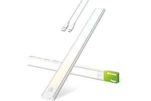 Brendz Puyo Kitchen LED Under-Unit Light, 40 cm, USB-C Rechargeable, 2200 mAh, 3 Colour Temperatures, Dimmable, Magnetic, Kitchen Under-Unit Light, Kitchen Lighting, Silver