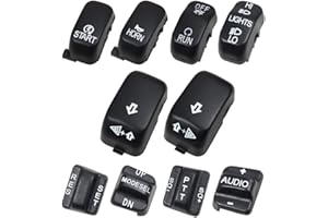 AMAZICHA Black Hand Control Switch Housing Caps For Harley-Davidson Electra Street Glide