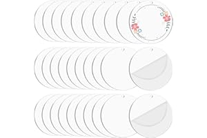 KDIMSU 30 Stück Rund Klare Acrylplatte, 5cm Breite 2mm Dick Acrylscheiben, Acryl Rund Transparent, Acryl Platten, Acrylscheibe Rund mit Loch für DIY Bildrahmen Malerei Handwerk Dekorativen (5 cm)