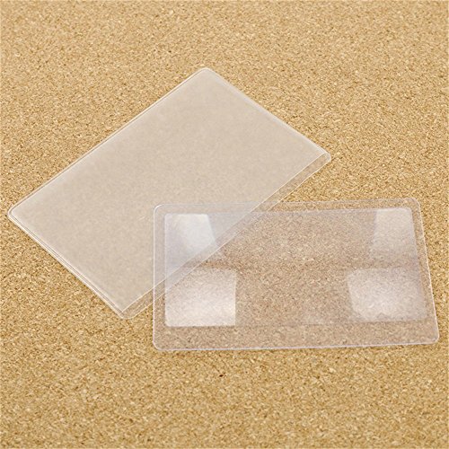 GOOTRADES 20 x 3 Veces Lupa de Bolsillo para Lectura Lupas Fresnel de Forma Tarjeta Muy Conveniente Beneficioso para Leer Coser Color Transparente