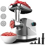 Cecotec Tritacarne Crusher 1400, 1360W di Potenza, Taglia, Sminuzza e Taglia, 3 Dischi di Taglio, 1 Lama in Acciaio Inossidab