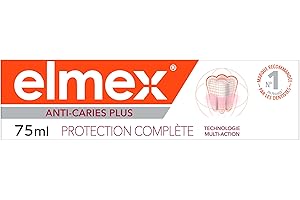 ELMEX - Dentifrice Elmex Anti-Caries Plus Soin Complet - Reminéralise l'Émail - Protège les dents sensibles et l'irritation des gencives - 75 ml