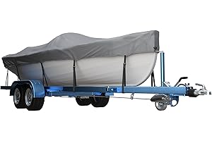 TEAMOBSIDIAN Team Obsidian Toldo para Barca - Toldo Barco Impermeable - Lona Proteccion de Exteriores para Embarcacion 6 a 18,5 Pies - Toldos Barco Remolcable Casco Triple y Casco en V