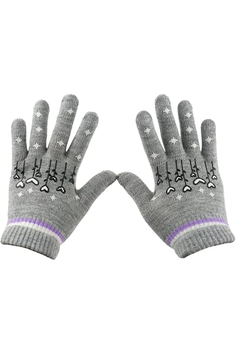 Gants Enfant Hiver Modèle Chat - Moufles Antidérapantes - Laine Tricotée - Pour Filles 3-8 Ans