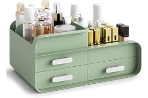 MACALLEN Make Up Organizer Kosmetik Aufbewahrungsbox - Makeup Aufbewahrung Kosmetik Make Up Box, Schlafzimmer Schönheit Storage Box Mit Schubladen Und Griff - Für Makeup Pinsel Schmuck Lippenstift Hautpflege