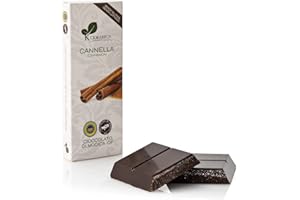 GENERICO Ciokarrua | Cioccolato di Modica Cannella IGP | Cioccolato Grezzo Lavorato Modica | Tavoletta Cioccolato Senza Lattosio | Cioccolata 1 Tavoletta - 100 Grammi