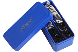 eTone Hard Plastic Film Storage Box Case for 120 135 220 35 mm Film Mix Colour Hard Plastic Film Storage Box Case Container (Blue)