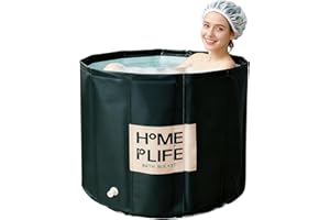 ADOTURE Bañera plegable para adultos, bañera portátil para spa caliente y baño de hielo para una rápida recuperación muscular 80x 65 cm