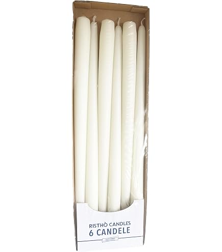 Cereria Di Giorgio Risthò Konische Kerzen - 6 Stück, 2,2x40 Cm, Nachtblau, Paraffin, 14h Brenndauer
