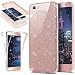 Produktbild HMTECH Huawei P8 Lite 2017 Hülle Glitzer Bling Gardient Full-Body 360 Coverage Protective Front + Back Double Beidseitiger Durchsichtig Silikon TPU Schutzhülle für P8 Lite 2017,Bling TPU:Purple Yellow
