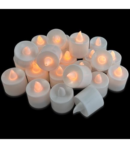 30 Candele LED A Batteria Con Fiamma Oscillante - Luce Bianca Calda, Senza Fiamma, Per Decorazioni - Foto 12