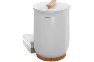 ‎SERENELIFE SereneLife Eimer Handtuchwärmer Elektrisch – Towel Warmer – Wellness Handtuch Wärmegerät 20L in Weiß – 1-Knopf Steuerung Heizkorb mit automatischer Abschaltung – für Bademäntel, Decken, Pyjamas &Co.