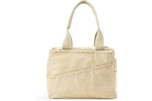 Soolla Studio Bag: Art Supply Storage Organizer & Pottery Tool Tote, Washable Craft Tote with 30 Pockets, 15+ Canvas Colors, Adult Artist Bag (Boho Beige)