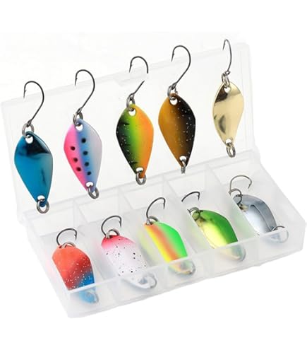 1 Pz 2.5g/3.5g/5g Cucchiai Da Pesca Esche Per Trota Esca In Metallo Spigola Artificiale Duro Paillette Gancio In Acciaio Metallico Affrontare Esche - Foto 9