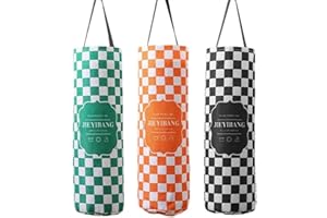 ZOKJSW 3 szt. Plastikowy organizer do torebek (kolor losowy) Wieszak na plastikowe torby, składany do zawieszenia, plastikowy uchwyt na koperty kuchenne, uchwyty na worki na śmieci