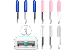 LightBeacon 9 Piezas Cuchillas de Corte para Cricut Joy, Cuchillas de Repuesto 30/45/60 Grados, Cuchillas de Repuesto de Corte Profundo, para Máquinas Cortadoras Vinilo
