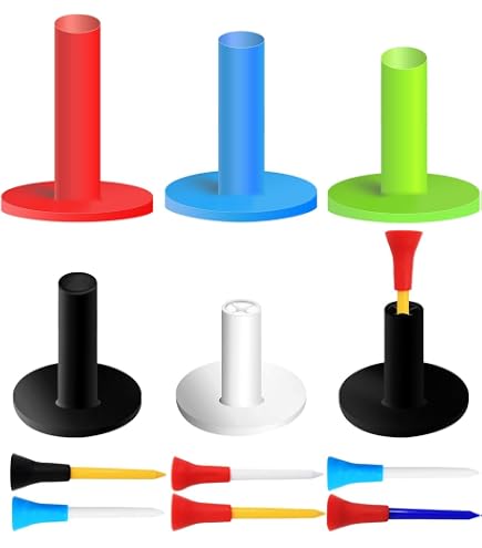 PATIKIL Gummigolftees 3 Zoll – 5er Pack, Stabiler Ballhalter Für Driving Range & Übungsmatten