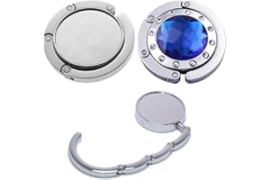 ACYDSR 2 pièces Crochet de Sac à Main Accroche Sac Pliable en Métal avec Crystal de 1 Couleurs Portable Crochet Table Cintre pour Suspension de Sac à Main Petits Objets Bijoux Colliers Porte-Clés