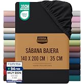 Utopia Bedding Fitted Sheet 140x200 - Black | Oeko Tex Certified - Brushed Polyester Microfiber - 35cm Deep Pocket