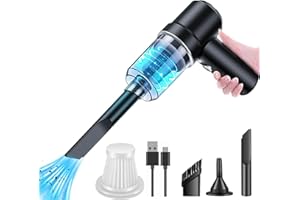 Sverluus Aspirateur à Main 8000Pa,2 en 1 Aspirateur sans Fil Mini Aspirateur à Forte Aspiration,Puissant Aspirateur à Main Humide et Sec pour la Maison,Le canapé,la Voiture,la Cuisine, (Orange)