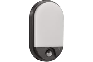 Maclean MCE340 Lampada LED con Sensore di Movimento Automatico a Infrarossi Risparmio Energetico Adatto per Uso Esterno e Interno (Grigio)