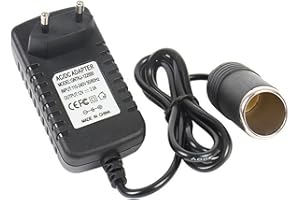 FAMKIT 2A Onduleurs De Voiture Onduleurs AC Secteur 240V à 12V DC Convertisseur De Voiture Allume-Cigare De Voiture Convertisseur Prise Convertisseur de Tension Adaptateur Prise D'ue