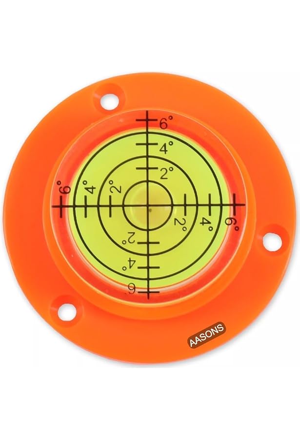 JYK 3-Pack Circular Bubble Level - Domed Multi-Directional Spirit Level With Mounting Screws