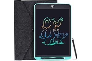 MIAVOGO LCD Schreibtafel Kinder 12 Zoll,mit Schutzhülle, Elektronisches Grafiktablett Tragbares Zeichentablett für Kinder und Erwachsene, Schreibtafel für Zuhause, Schule und Büro (blau)