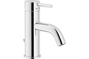 Nobili rubinetterie LV00118/1CR Live Miscelatore Monocomando per Lavabo, Scarico 1 1/4 Pollici, Cromo, Bocca normale