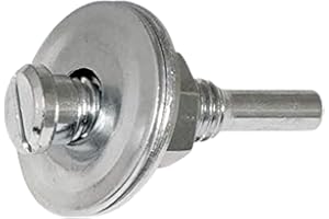Tornillo de fijación para muelas y discos abrasivos agujero 16 mm vástago 8 mm (para discos Lux Metal de 150 mm de diámetro) para pulir adaptable con todo tipo de brocas de las mejores marcas.