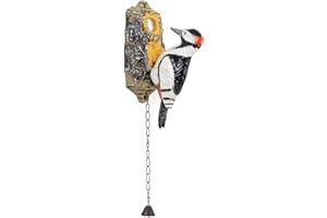 Moritz Design Türklopfer Specht mit Kette Gußeisen Antik Stil Klopfer Klingel 9,5 x x 20,5 cm