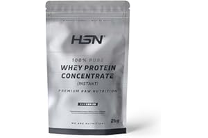 HSN Concentrado de Proteína de Suero | Sin Sabor 2Kg | 100% Whey Protein Concentrate (WPC) | No Incluye Dosificador | No-GMO, Vegetariano, Sin Gluten ni Soja