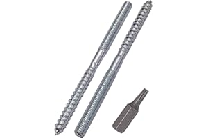 SKIR'CO (120 pièces) Boulons de suspension M6 x 100 mm, Vis à cheville à filetage double extrémité, Boulons à double tête