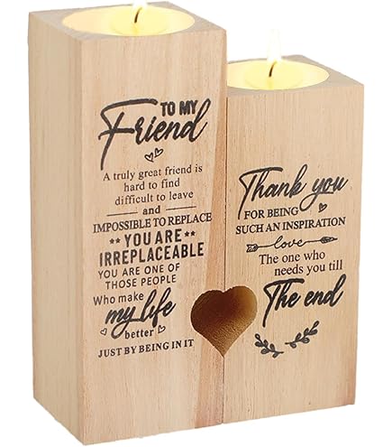 Portacandele A Cuore Per Amiche - Regalo Compleanno O Natale Con Messaggio Speciale - Foto 8