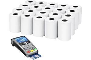 SPVN Rotolo di ricevuta termica premium, Rotoli Pos 57mm x 14m x 12mm - Rotolo di carta termica per ricevute bancomat – Rotolini per dispositivi pos 57x35x12 (20 Rotoli)