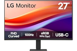 LG 27U421A-B Ecran PC bureautique 27" - Dalle IPS résolution FHD (1920x1080), 5ms 100Hz, HDR 10, sRGB 99% (CIE1931), inclinable, HDMI 2.0, USB-C (15W)