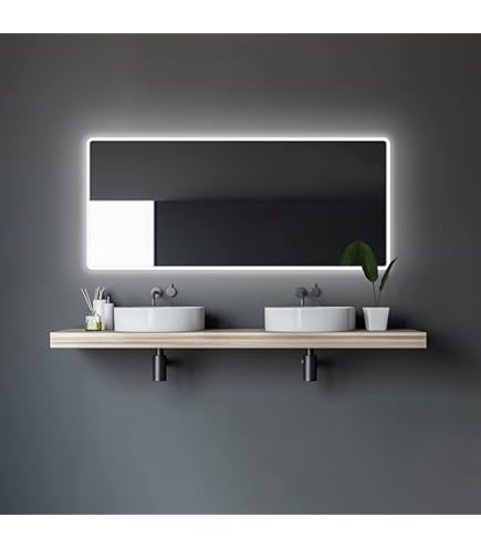 Badkamerspiegel Nora Met Verlichting Hexagon 79 X 70 Cm Met Lijst Chroom